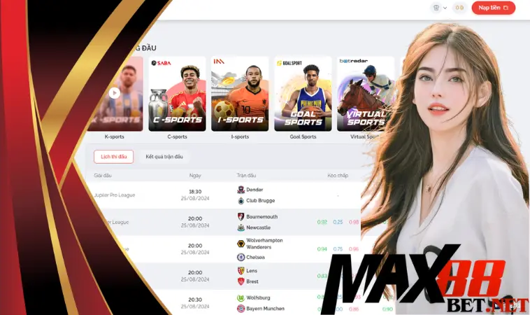 Thể thao Max88: trực quan, minh bạch Thể thao Max88: trực quan, minh bạch