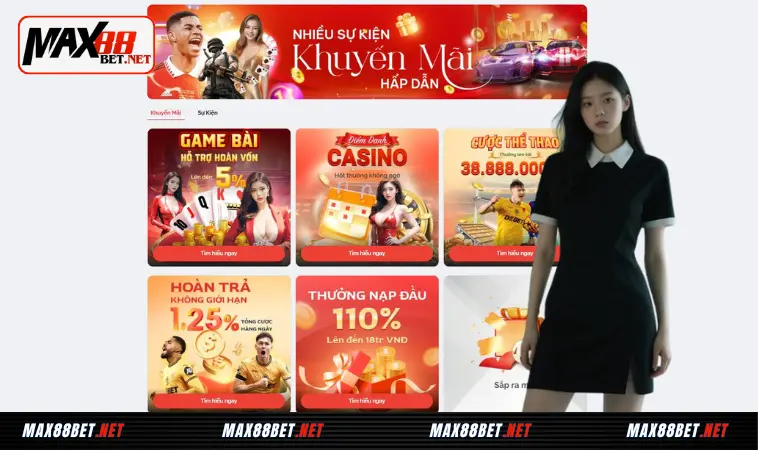 Điểm danh các khuyến mãi nổi bật tại Max88
